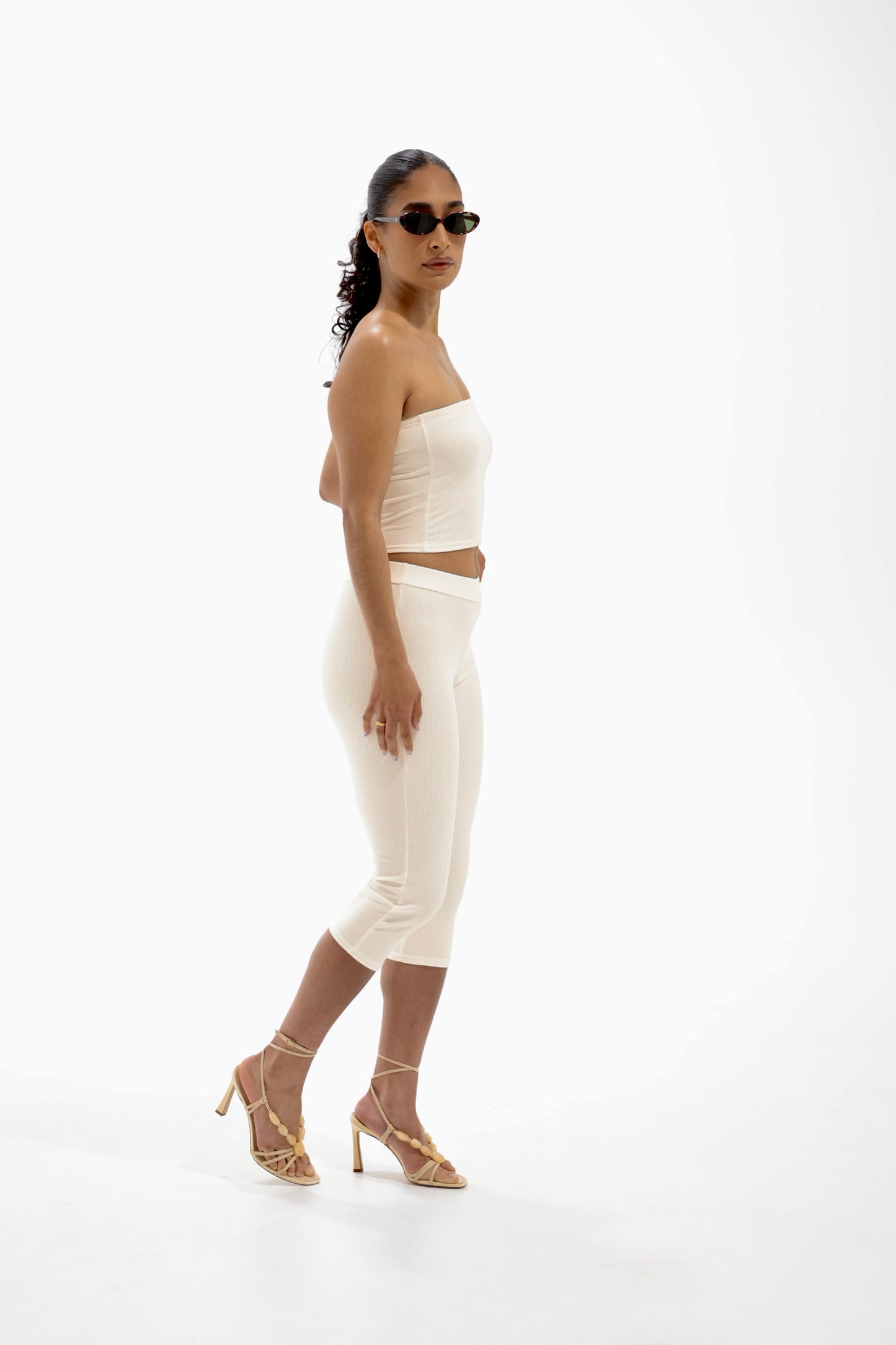 Céline Capris Pants Bamboo Ribbed